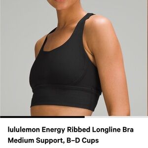 lululemon Energy Ribbed Longline Bra
